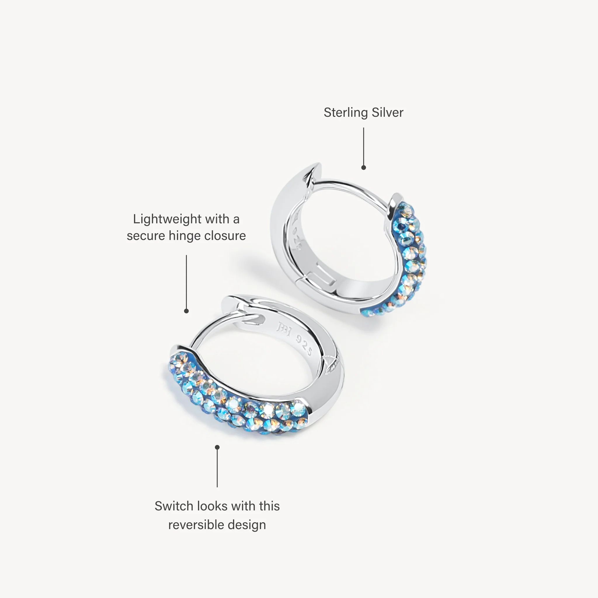 Always On Sparkle Hoop Earrings - Image 24