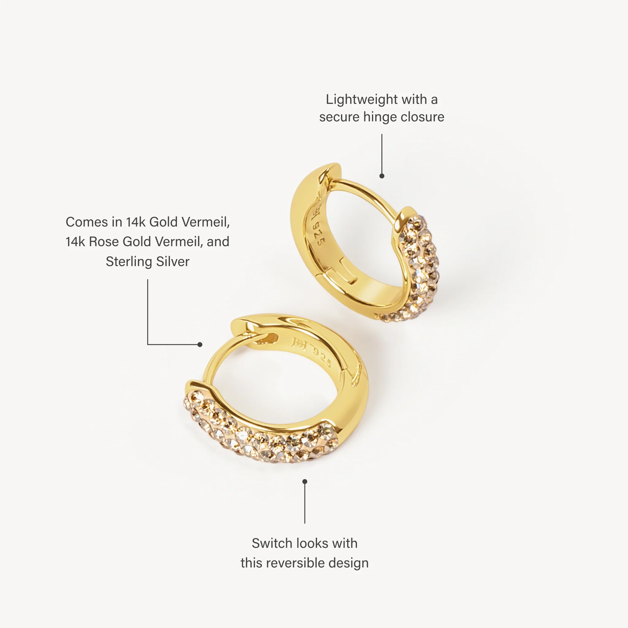 Always On Sparkle Hoop Earrings - Image 4