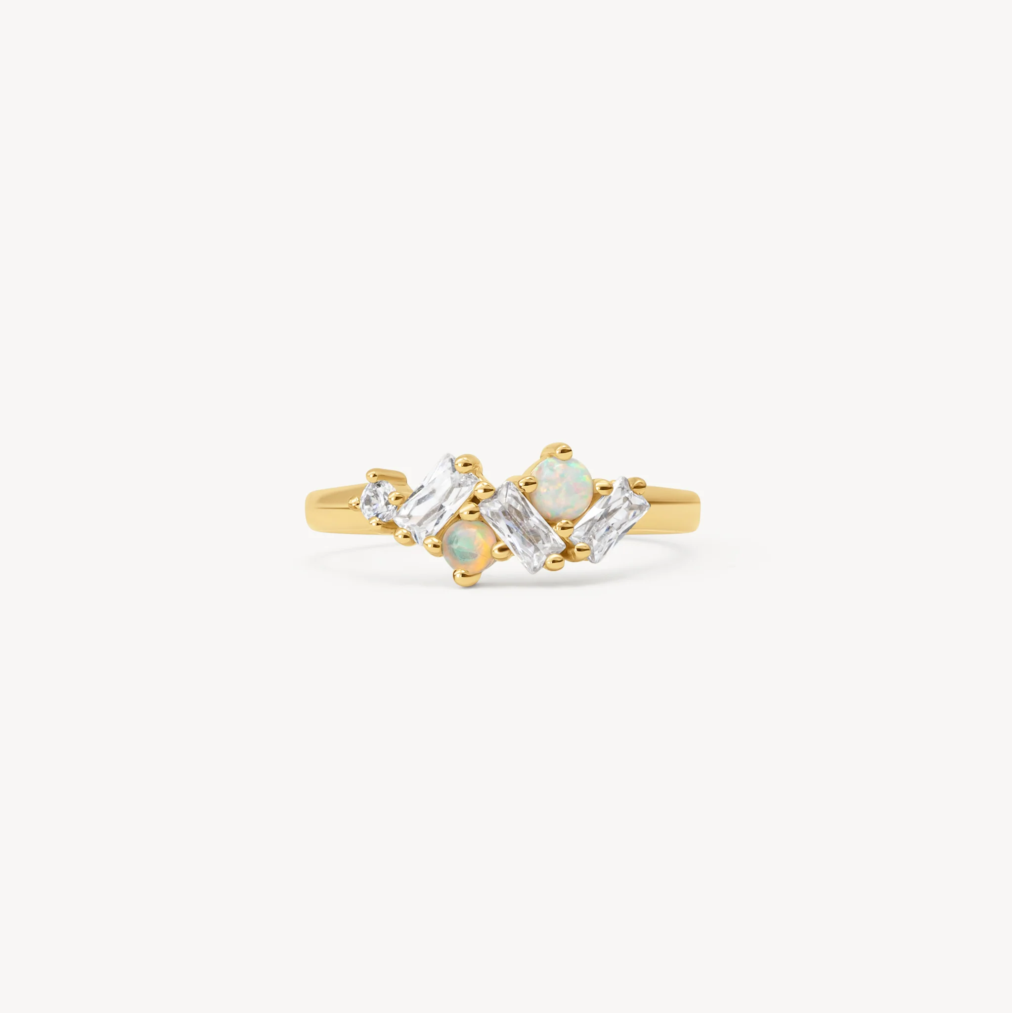 Baguette Opal Cluster Stacking Ring - Image 5