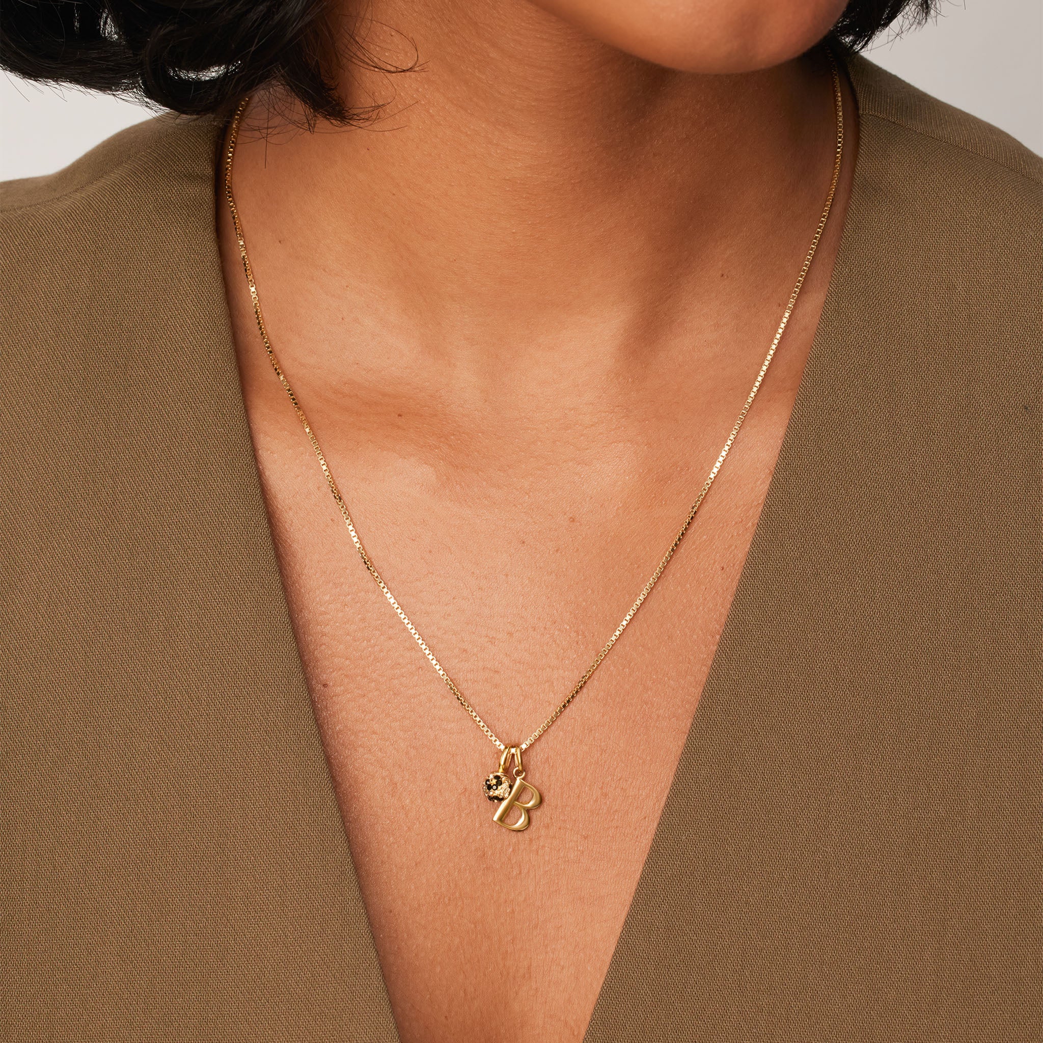 14k Gold Vermeil Letter Charm - Image 3