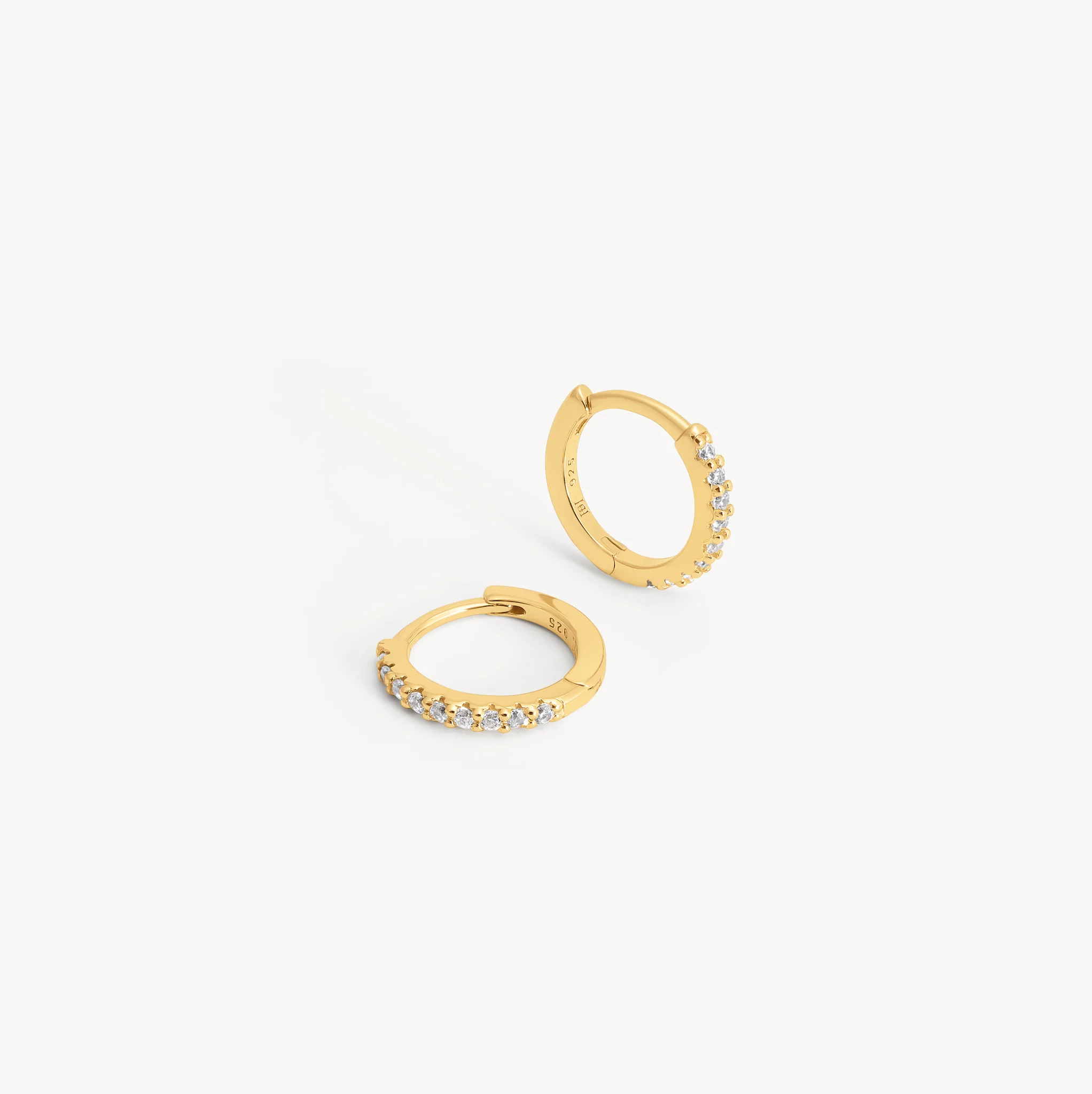 Mini Pavé Hoop Earrings - Image 6