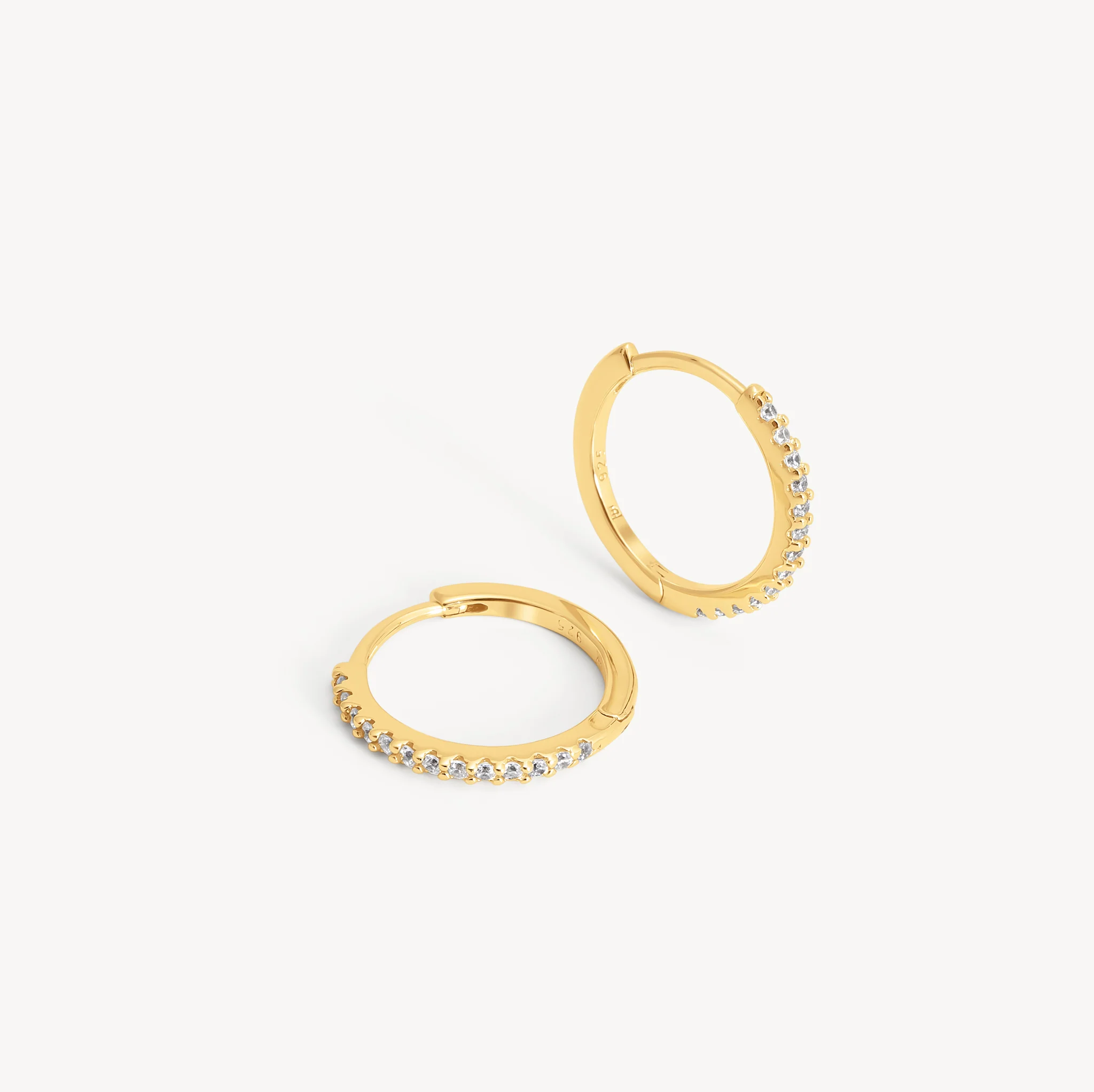 Small Pavé Hoop Earrings - Image 5