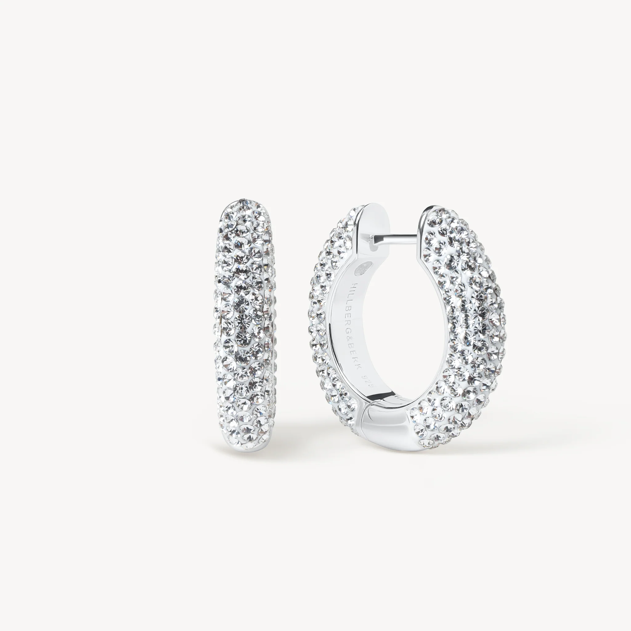 Medium Sparkle Hoop Earrings - Image 5